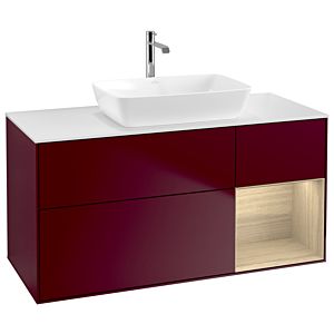 Villeroy et Boch Finion Villeroy et Boch G831PCHB 120cm, plaque de recouvrement blanc mat, emotion, étagères Oak Veneer , Peony Matt