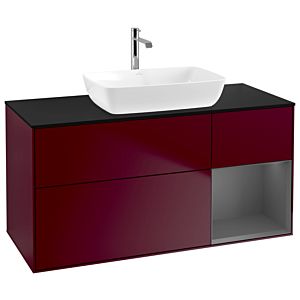 Villeroy and Boch Finion Villeroy and Boch Finion G832GKHB 120cm, cover plate black matt, Emotion, shelves anthracite matt lacquer, Peony Matt