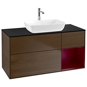 Villeroy and Boch Finion Villeroy and Boch Finion G832HBGN 120cm, cover plate black matt, Emotion, shelves Peony matt lacquer, Peony veneer