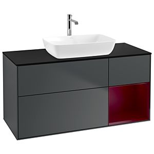 Villeroy and Boch Finion Villeroy and Boch Finion G832HBHG 120cm, cover plate black matt, Emotion, shelves Peony matt lacquer, midnight Blue Matt Lacquer