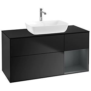 Villeroy and Boch Finion Villeroy and Boch Finion G832HGPD 120cm, cover plate black matt, Emotion, shelves midnight matt lacquer, black matt lacquer