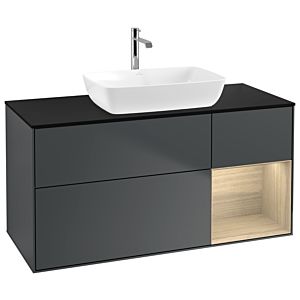 Villeroy and Boch Finion Villeroy and Boch Finion G832PCHG 120cm, cover plate black matt, Emotion, shelves Oak Veneer , Midnight Blue Matt Lacquer
