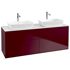 Villeroy und Boch Finion Waschtischunterschrank G84100HB 160x60,3cm, Emotion, Abdeckplatte white matt, Peony Matt