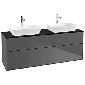 Villeroy und Boch Finion Waschtischunterschrank G84200GK 160x60,3cm, Emotion, Abdeckplatte black matt, Anthracite matt