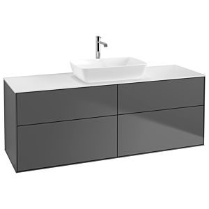 Villeroy und Boch Finion Waschtischunterschrank G85100GK 160x60,3cm, Emotion, Abdeckplatte white matt, Anthracite matt