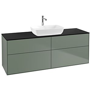 Villeroy und Boch Finion Waschtischunterschrank G85200GM 160x60,3cm, Emotion, Abdeckplatte black matt, Olive Matt Lacquer