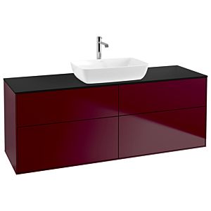 Villeroy und Boch Finion Waschtischunterschrank G85200HB 160x60,3cm, Emotion, Abdeckplatte black matt, Peony Matt