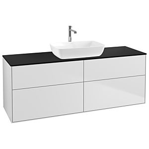 Villeroy und Boch Finion Waschtischunterschrank G85200MT 160x60,3cm, Emotion, Abdeckplatte black matt, White matt lacquer