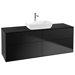 Villeroy und Boch Finion Waschtischunterschrank G85200PD 160x60,3cm, Emotion, Abdeckplatte black matt, Black matt lacquer
