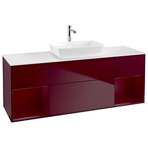 Villeroy und Boch Finion Waschtischunterschrank G861HBHB 160cm, Abdeckplatte white matt, Emotion, Regale Peony matt lacquer, Peony Matt