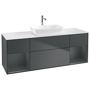 Villeroy and Boch Finion Villeroy and Boch Finion G861HGHG 160cm, cover plate matt white, Emotion, shelves Midnight matt lacquer, Midnight Blue Matt Lacquer