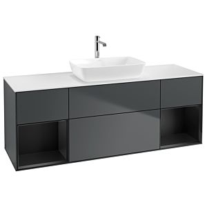 Villeroy and Boch Finion Villeroy and Boch Finion G861PDHG 160cm, cover plate matt white, Emotion, shelves matt black lacquer, Midnight Blue Matt Lacquer