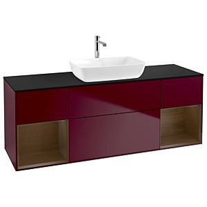 Villeroy and Boch Finion Villeroy and Boch Finion G862GNHB 160cm, cover plate black matt, emotion, shelves Walnut Veneer , Peony Matt