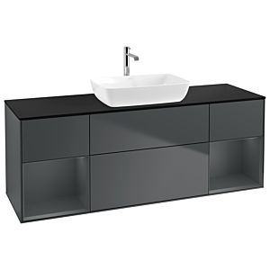 Villeroy and Boch Finion Villeroy and Boch Finion G862HGHG 160cm, cover plate black matt, Emotion, shelves Midnight matt lacquer, Midnight Blue Matt Lacquer
