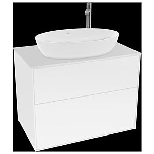 Villeroy und Boch Finion Waschtischunterschrank G87100GF 80x60,3cm, Emotion, Abdeckplatte white matt, Glossy white lacquer