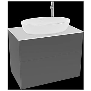 Villeroy und Boch Finion Waschtischunterschrank G87100GK 80x60,3cm, Emotion, Abdeckplatte white matt, Anthracite matt