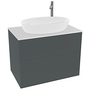 Villeroy und Boch Finion Waschtischunterschrank G87100HG 80x60,3cm, Emotion, Abdeckplatte white matt, Midnight Blue Matt Lacquer