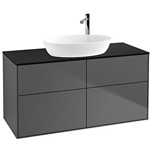 Villeroy und Boch Finion Waschtischunterschrank G91200GK 120x60,3cm, Emotion, Abdeckplatte black matt, Anthracite matt