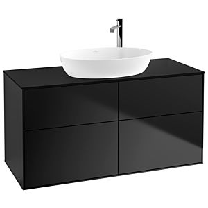 Villeroy et Boch Finion Villeroy et Boch G91200PD 120x60.3cm, Emotion, plaque de recouvrement noir mat, laqué noir mat