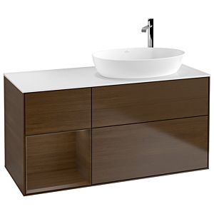 Villeroy and Boch Finion Villeroy and Boch Finion G921GNGN 120cm, cover plate white matt, Emotion, shelves Walnut Veneer , Walnut Veneer veneer