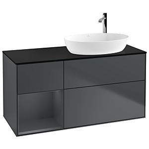 Villeroy and Boch Finion Villeroy and Boch Finion G922HGHG 120cm, cover plate black matt, Emotion, shelves Midnight matt lacquer, Midnight Blue Matt Lacquer
