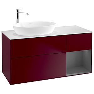 Villeroy and Boch Finion Villeroy and Boch Finion G931GKHB 120cm, cover plate white matt, Emotion, shelves anthracite matt lacquer, Peony Matt