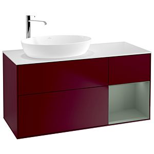 Villeroy and Boch Finion Villeroy and Boch Finion G931GMHB 120cm, cover plate white matt, Emotion, shelves olive matt lacquer, Peony Matt