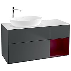 Villeroy und Boch Finion Waschtischunterschrank G931HBHG 120cm, Abdeckplatte white matt, Emotion, Regale Peony matt lacquer, Midnight Blue Matt Lacquer