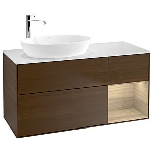 Villeroy et Boch Finion Villeroy et Boch G931PCGN 120cm, couvercle blanc mat, émotion, étagères Oak Veneer , placage Oak Veneer