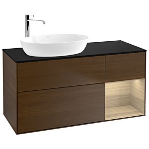 Villeroy and Boch Finion Villeroy and Boch Finion G932PCGN 120cm, cover plate black matt, Emotion, shelves Oak Veneer , Oak Veneer veneer
