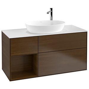 Villeroy and Boch Finion Villeroy and Boch Finion G941GNGN 120cm, cover plate white matt, Emotion, shelves Walnut Veneer , Walnut Veneer veneer