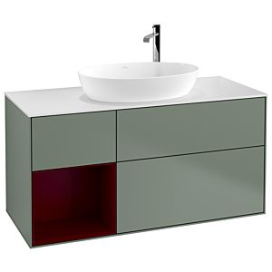 Villeroy and Boch Finion Villeroy and Boch Finion G941HBGM 120cm, cover plate white matt, Emotion, shelves Peony matt lacquer, Olive Matt Lacquer