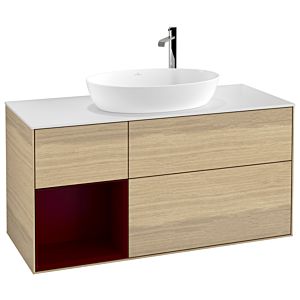 Villeroy and Boch Finion Villeroy and Boch Finion G941HBPC 120cm, cover plate white matt, Emotion, shelves Peony matt lacquer, Oak Veneer