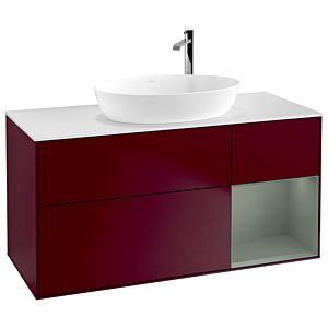 Villeroy and Boch Finion Villeroy and Boch Finion G951GMHB 120cm, cover plate white matt, Emotion, shelves olive matt lacquer, Peony Matt