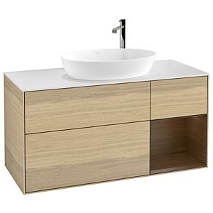Villeroy and Boch Finion Villeroy and Boch Finion G951GNPC 120cm, cover plate white matt, Emotion, shelves Walnut Veneer , Oak Veneer