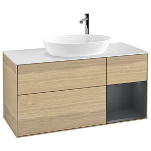 Villeroy and Boch Finion Villeroy and Boch Finion G951HGPC 120cm, cover plate white matt, Emotion, shelves Midnight matt lacquer, Oak Veneer