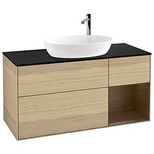 Villeroy and Boch Finion Villeroy and Boch Finion G952GNPC 120cm, cover plate black matt, Emotion, shelves Walnut Veneer , Oak Veneer