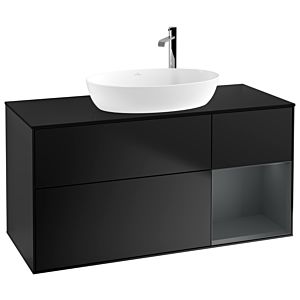 Villeroy and Boch Finion Villeroy and Boch Finion G952HGPD 120cm, cover plate black matt, Emotion, shelves midnight matt lacquer, black matt lacquer