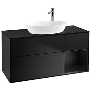 Villeroy and Boch Finion Villeroy and Boch Finion G952PDPD 120cm, cover plate black matt, Emotion, shelves Black matt lacquer, Black matt lacquer