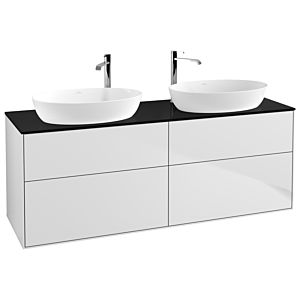 Villeroy et Boch Finion Villeroy et Boch G96200MT 160x60,3cm, Emotion, plaque de finition noir mat, laqué blanc mat