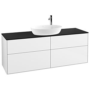 Villeroy und Boch Finion Waschtischunterschrank G97200GF 160x60,3cm, Emotion, Abdeckplatte black matt, Glossy white lacquer