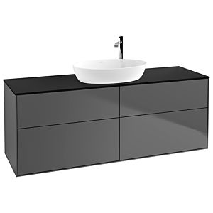 Villeroy et Boch Finion G97200GK 160x60.3cm, Emotion, plaque de recouvrement noir mat, anthracite mat