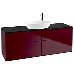 Villeroy und Boch Finion Waschtischunterschrank G97200HB 160x60,3cm, Emotion, Abdeckplatte black matt, Peony Matt