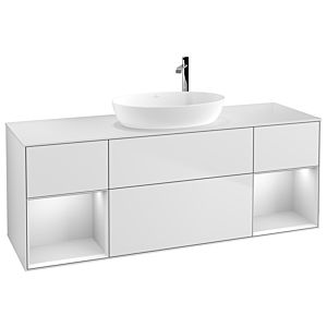 Villeroy and Boch Finion Villeroy and Boch Finion G981MTMT 160cm, cover plate white matt, Emotion, shelves white matt lacquer, white matt lacquer