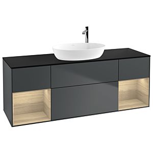 Villeroy and Boch Finion Villeroy and Boch Finion G982PCHG 160cm, cover plate black matt, Emotion, shelves Oak Veneer , Midnight Blue Matt Lacquer