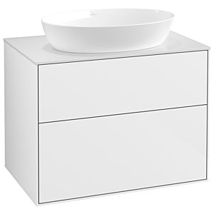 Villeroy und Boch Finion Waschtischunterschrank G99100GF 80x60,3cm, Emotion, Abdeckplatte white matt, Glossy white lacquer