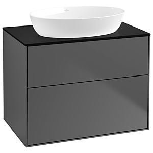 Villeroy et Boch Finion Villeroy et Boch G99200GK 80x60.3cm, Emotion, plaque de recouvrement noir mat, anthracite mat