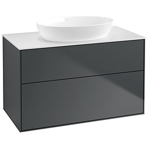 Villeroy et Boch Finion Villeroy et Boch GA0100HG 100x60.3cm, Emotion, plaque de recouvrement blanc mat, Midnight Blue Matt Lacquer