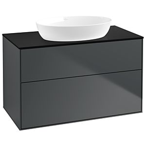 Villeroy et Boch Finion Villeroy et Boch GA0200HG 100x60.3cm, Emotion, plaque de recouvrement noir mat, Midnight Blue Matt Lacquer
