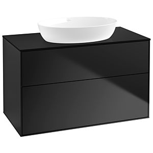 Villeroy et Boch Finion Villeroy et Boch GA0200PD 100x60.3cm, Emotion, plaque de recouvrement noir mat, laqué noir mat